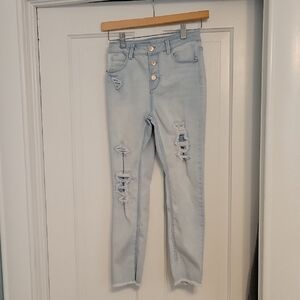 Girls Arizona Jean Company Light Blue Ripped Skinny Jeans